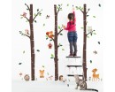 Large Birch Tree and Forest Animal Owl Squirrel Deer Wall Stickers